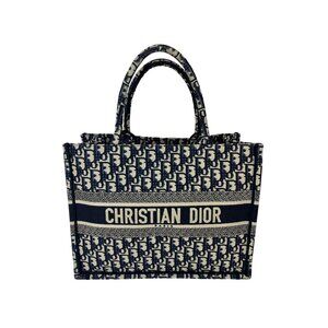 Christian Dior Medium Oblique Blue Multicolor Tote